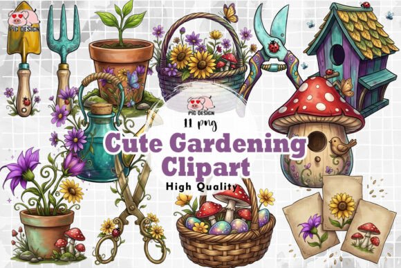 Download Cute Gardening Clipart PNG - Gardening clipart Collection