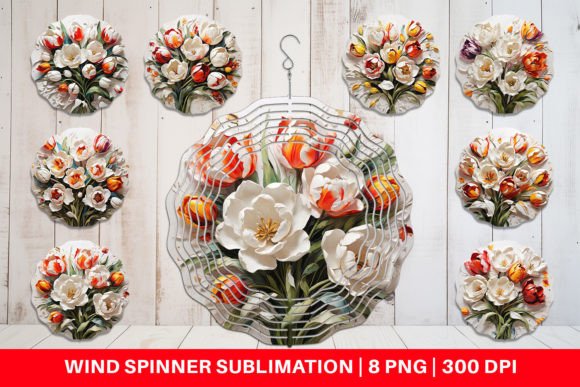 Download Wind Spinner 3D Tulip Flower Painting - Painting Collection
