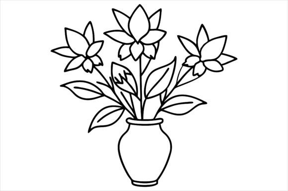 Download Minimalist Flower Vase Drawing - Premium Resources