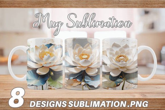 Download Mug 3D Lotus Flower Painting - Painting Collection