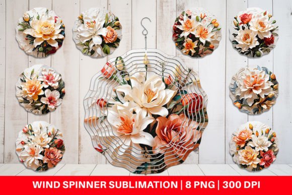 Download Wind Spinner 3D Lily Flower Painting - Painting Collection