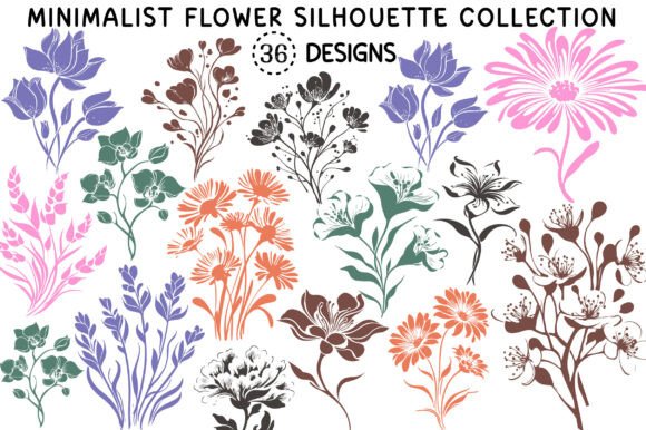 Download Minimalist Flower Silhouette Collection - Minimalist flower Collection