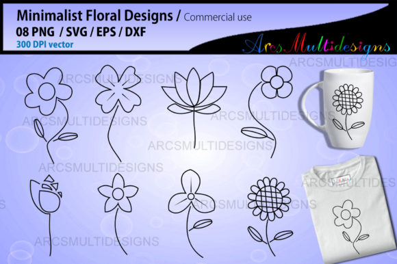 Download Minimalist Flower Silhouette Outline - Minimalist flower Collection