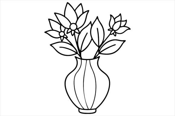 Download Minimalist Flower Vase Drawing - Minimalist flower Collection