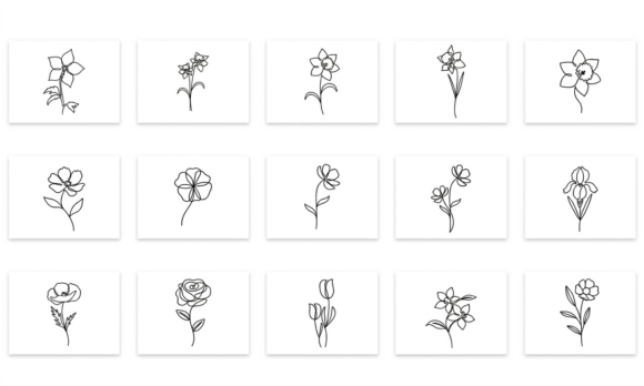 Download Minimalist Flower Single Line SVG Bundle - Minimalist flower Collection