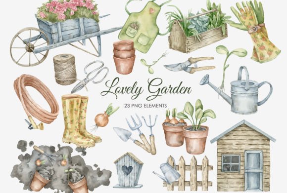 Download Watercolor Gardening Clipart - Gardening clipart Collection