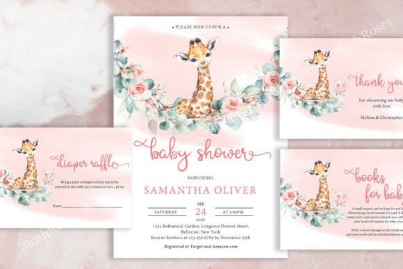 Download Safari Giraffe Eucalyptus Baby Shower - Premium Resources