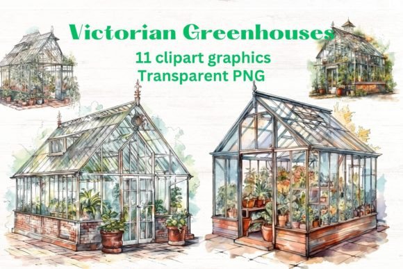 Download Victorian Greenhouse Gardening Clipart - Gardening clipart Collection